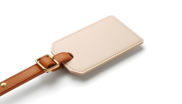 Blank luggage tag isolated