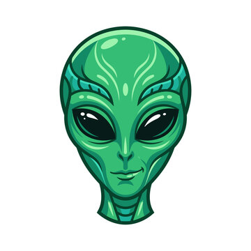green alien head