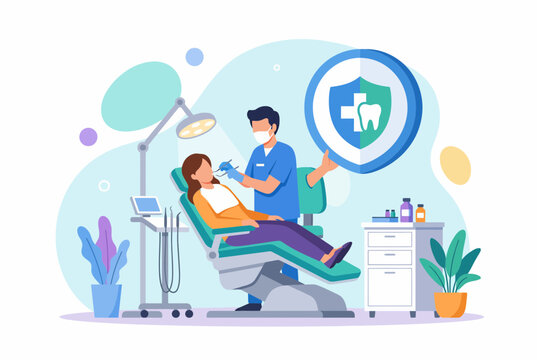 Dental Insurance Coverage Infographic Illustration