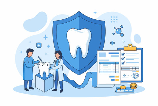 Dental Insurance Coverage and Oral Healthcare Infographic