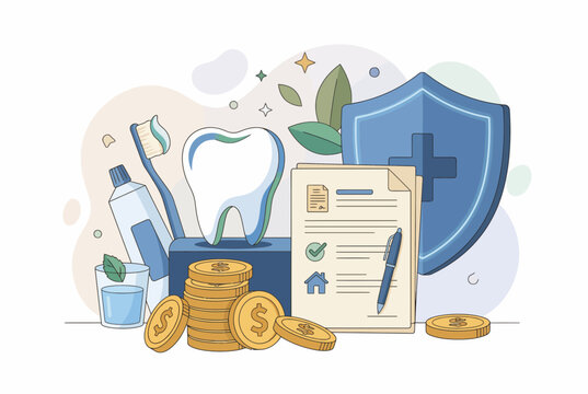 Dental Insurance Coverage and Oral Healthcare Infographic
