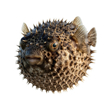 Closeup of Spiny Pufferfish with Unique Features 1.