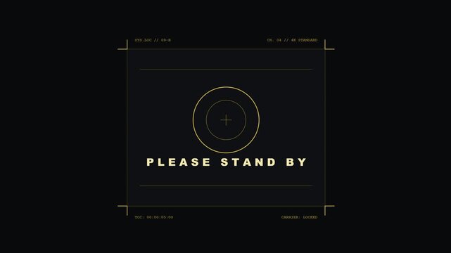 Retro Television Broadcast Screen With Please Stand By Warning Message