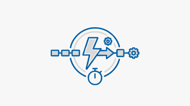 Electricity and technology circular icon design.
