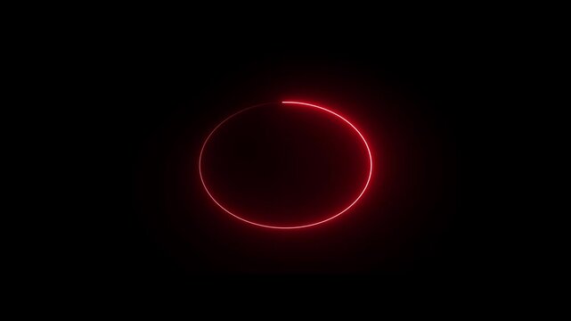 Animation circle. Loading, pending circle. spectrum fluorescent light with neon circle LED animation Animation of glowing neon circle loading icon