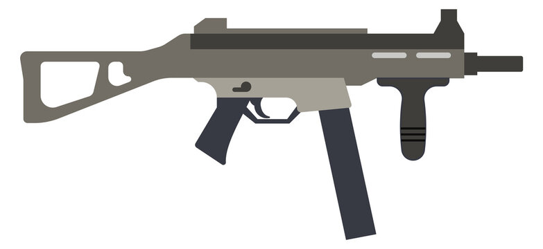 Carbine military weapon. Assault army gun icon