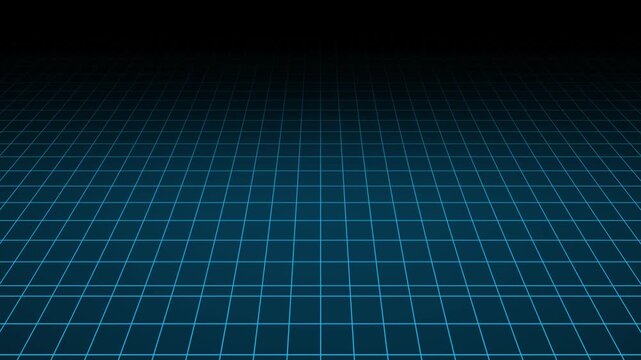 4K 3D Abstract technology dark background. random dots and grid. data, hi-tech concept. virtual space. motion graphics design. backdrop, wallpaper. grid infinite space.