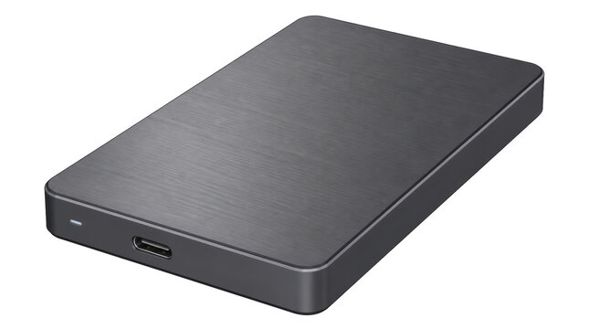 Modern Portable External Hard Drive with Usb c Port and Indicator Light