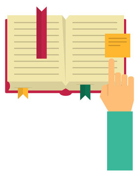 Studying and research icon. Reading book. Knowledge learning