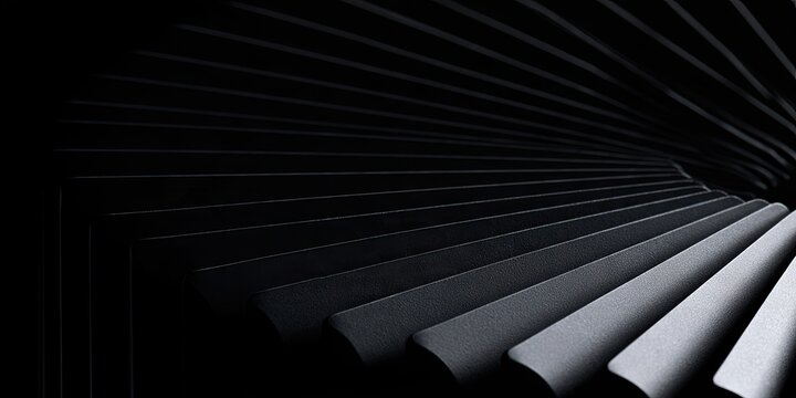 Abstract geometric pattern of parallel dark lines, curving and widening