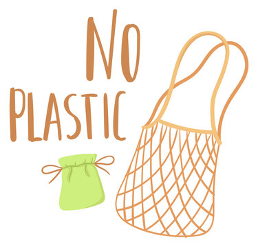 No plastic sticker. Reusable shopping mesh bag