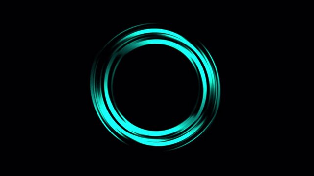 Purple neon glowing ring sphere orb circle shape ,energy field in dark space transparent background in 4k. 