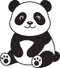 Baby panda sitting upright on rock formation in bamboo forest with soft natural lighting © RabeyaBhuiyan