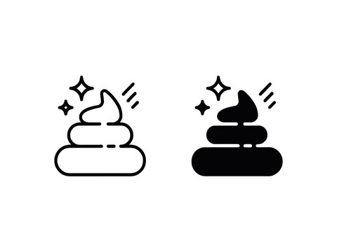 Poop icon set for fun and toilet humor vector
