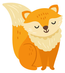 Fototapeta premium Cute fox baby. Wild forest animal kid
