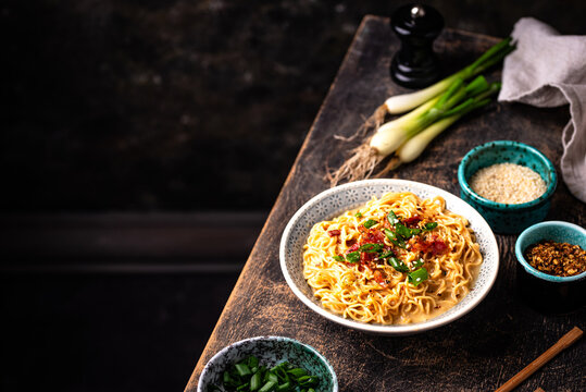 Korean spicy carbonara ramen trendy viral dish