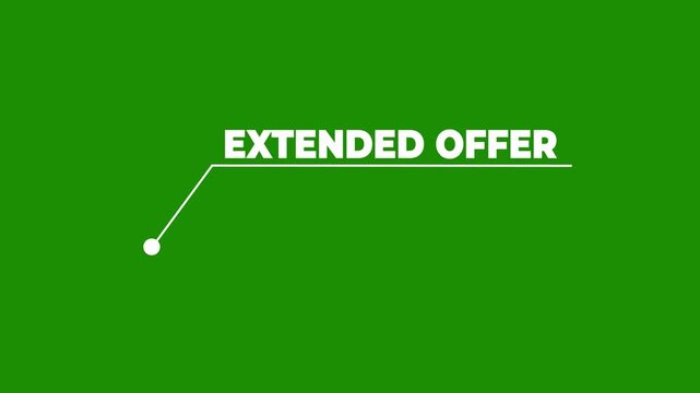 EXTENDED OFFER. Animated footnote with text. Template for insertion into video, for websites, applications and creative ideas