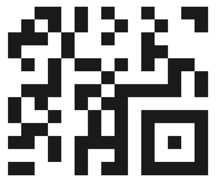 Qr code black icon. Scan data symbol