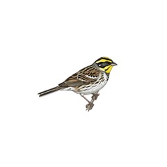 Fototapeta premium Yellow-throated Bunting Illustration