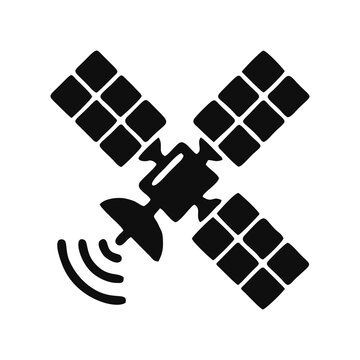 Space Satellite Telecommunication Signal Logo