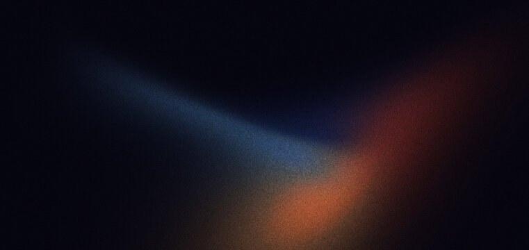 Abstract light trail with blue and orange glow fading through dark space, creating moody atmospheric background with soft color contrast and subtle motion blur