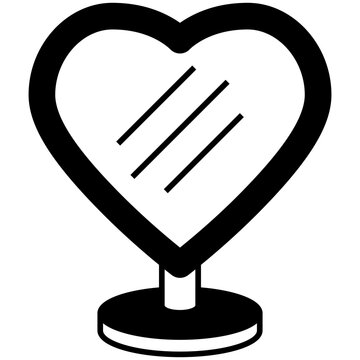 Mirror Heart Shaped Icon
