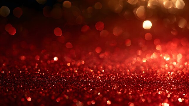 Red banner Happy New Year 2027 Holiday with glitter