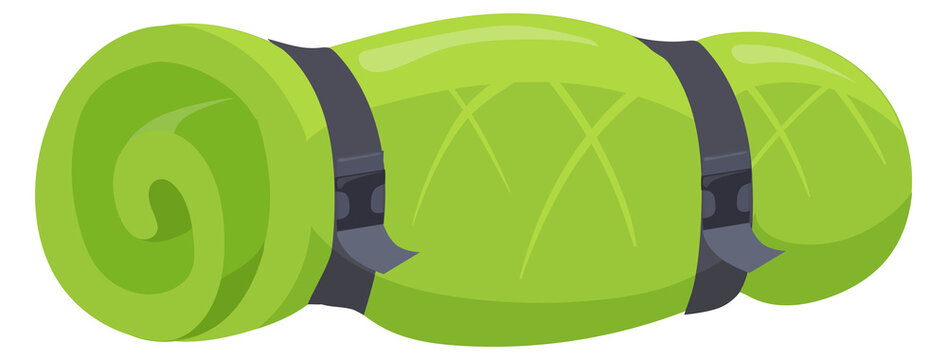 Camping blanket roll. Outdoor tourist sleeping bag