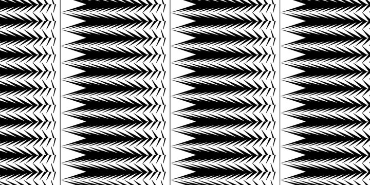Abstract black and white pixel halftone pattern with repeating vertical bars