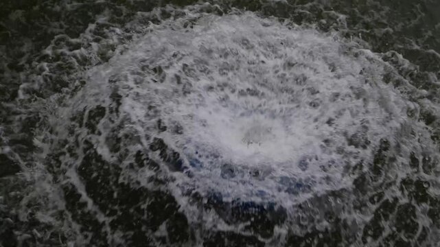 Water is spraying from the fountain in the lake.호수의 분수에서 물을 뿜어내고있습니다.