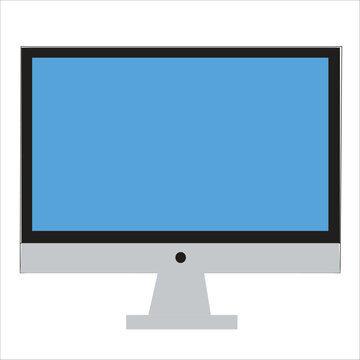 Desktop Computer Monitor Vector Graphic