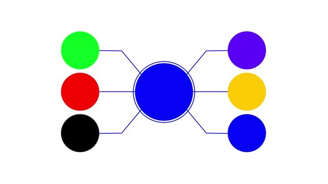 Circle diagram flow chart, five circle.(included alpha)