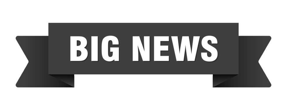 big news ribbon isolated on transparent background. big news ribbon