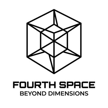 Fourth Space geometric tesseract cube logo.
