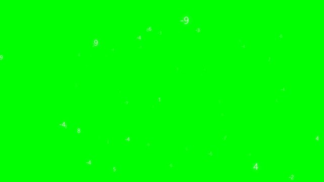 Green Screen Falling Snow Particles Overlay Background
