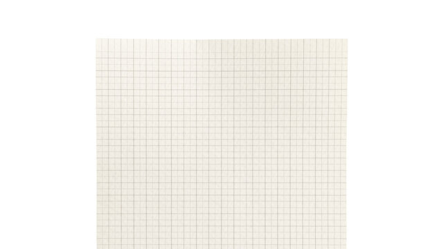 Cream colored graph paper with thin grey grid lines, isolated on transparent background