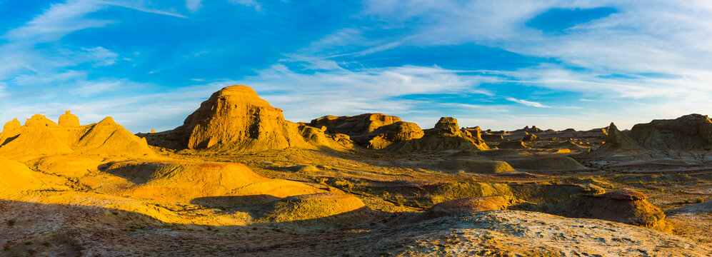 Yardang landscape at Urho Ghost City, Xinjiang, China
