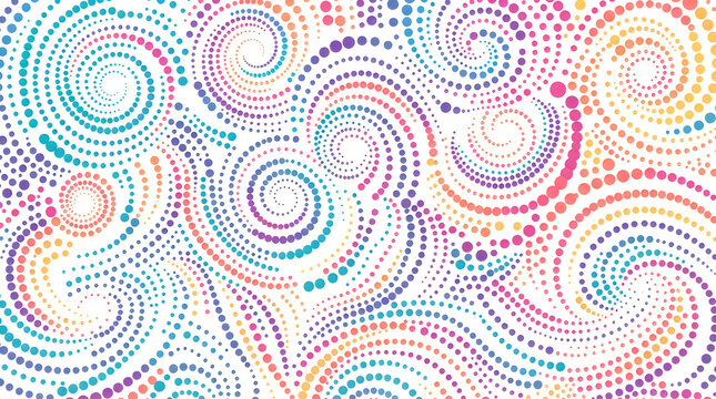 Vibrant aboriginal dot art design