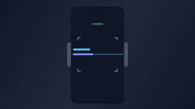 Mobile App Instant Camera AI Translation Vector Motion Graphics