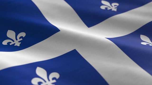 Quebec - waving flag loop