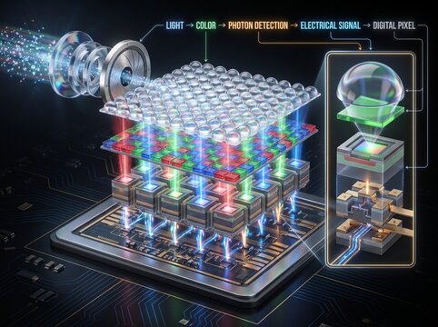 Light Transformation Inside Digital Camera Sensor &ndash; Optical to Digital Process