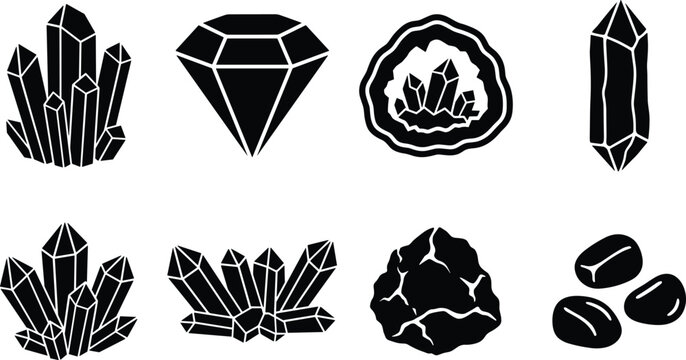 Deep sea fish silhouette collection featuring viperfish dragonfish anglerfish hatchetfish and fangtooth species