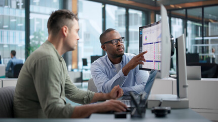 Fototapeta na wymiar Medical Billing Coder Analyzes Spreadsheet Data Carefully