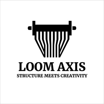Loom Axis stylized weaving tool industry logo.