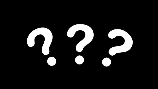 Question Mark Symbol Graphic Motion Graphics Video Overlay