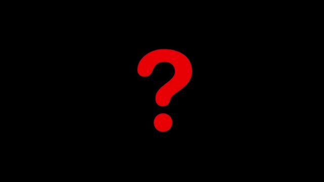 Question Mark Symbol Graphic Motion Graphics Video Overlay