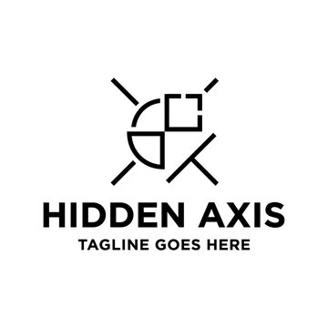 Minimal linear axis logo design.