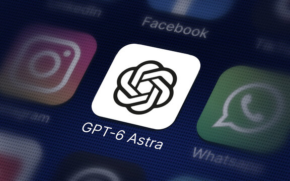 Gpt 6 astra Company logo on the smartphone screen	