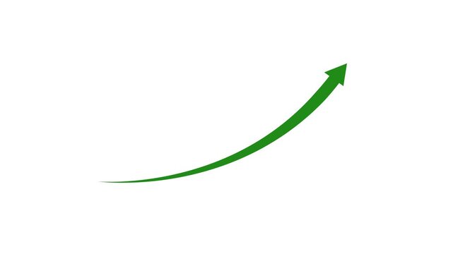 Business growth concept with up trending bar chart and rising arrow symbol business marketing investment statistics analysis corporate accounting performance planning strategy motion 4k animation.