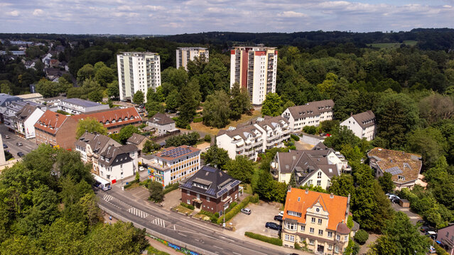Aerial View of Bergisch Gladbach in North Rhine Westphalia